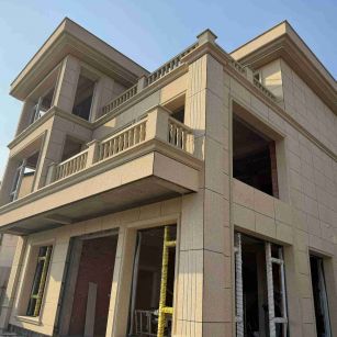 鹰潭 黄金麻花岗岩石材荔枝面外墙干挂效果展示