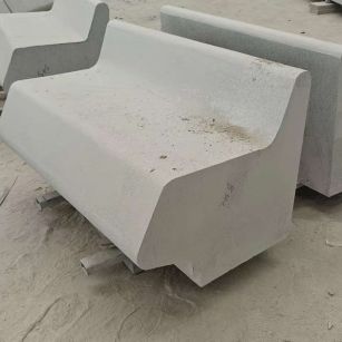 鹰潭 芝麻白花岗岩异形坐凳，石凳