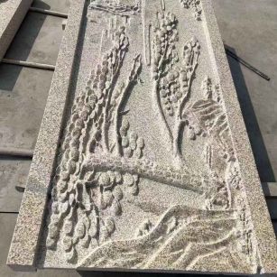 鹰潭 黄金麻雕刻板浮雕迎客松