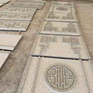 鹰潭 白麻花岗岩外墙立面雕刻板