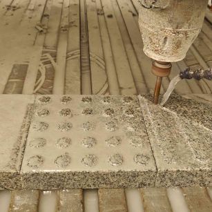 鹰潭 芝麻白花岗岩石材盲人石、盲道石、盲点石