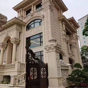 鹰潭 黄金麻花岗岩别墅外墙干挂效果展示