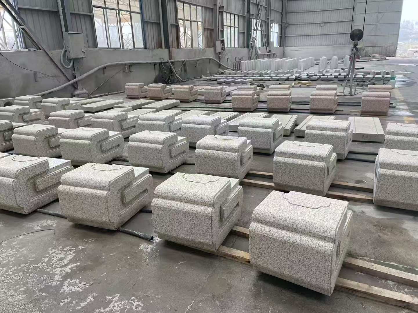 鹰潭 白麻花岗岩异形加工-石凳，坐凳