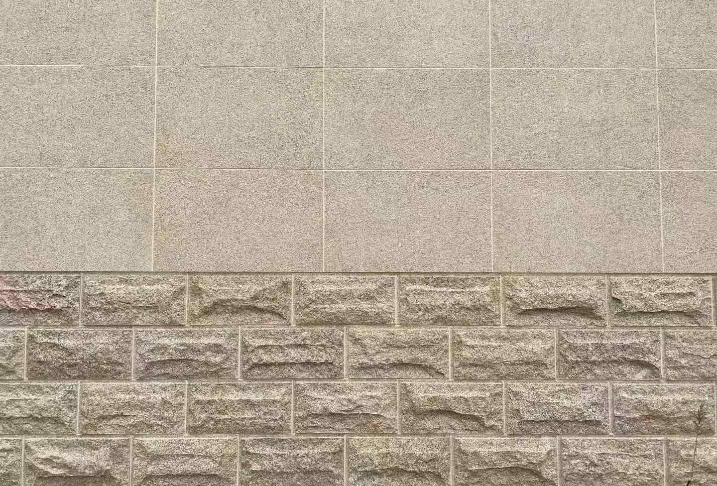 鹰潭 黄金麻自然面蘑菇石配荔枝面干挂