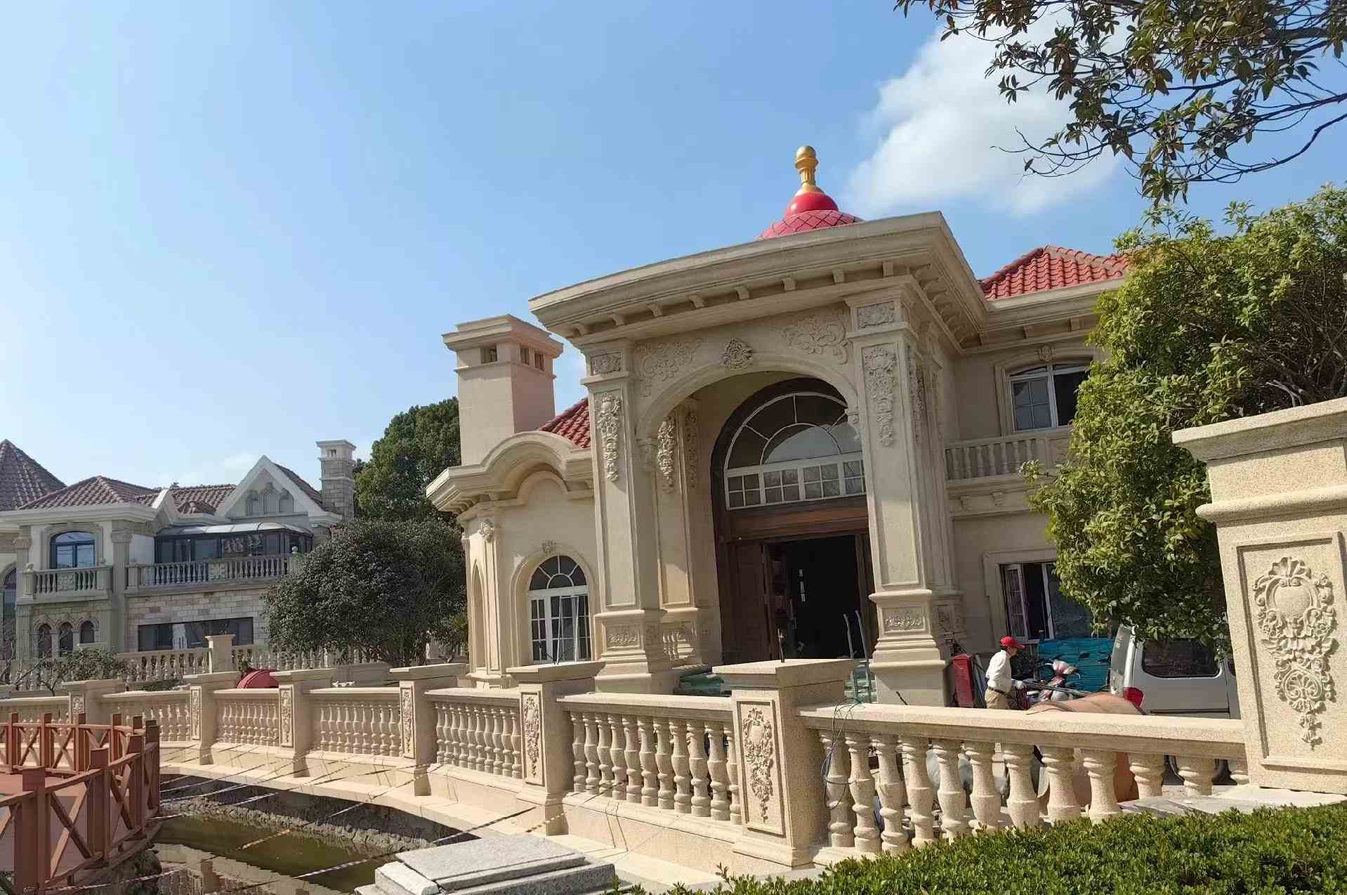 鹰潭 黄金麻花岗岩欧式别墅