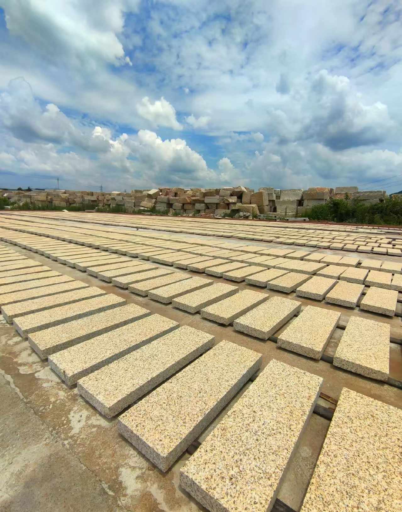 鹰潭 黄金麻荔枝面花岗岩石材地铺石防护中