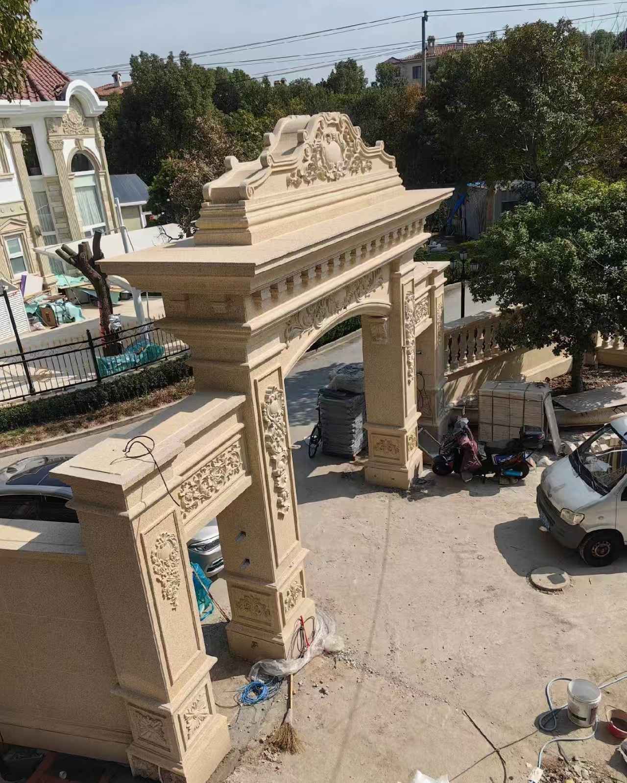 鹰潭 黄金麻荔枝面花岗岩别墅门楼